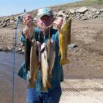 Tony Seahorn with 2009 Cutthroat & Tiger Trout.